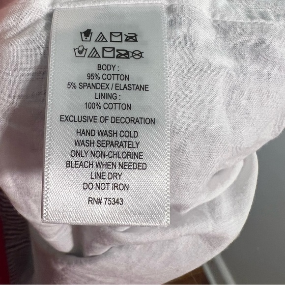 Heyton Sleeveless Shift Dress White Blue Seersucker - Picture 11 of 11